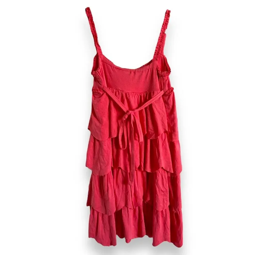Binx Kids Girls Dress Sz 8 Luna Knit Layered Passionfruit Ruffles‎ NEW